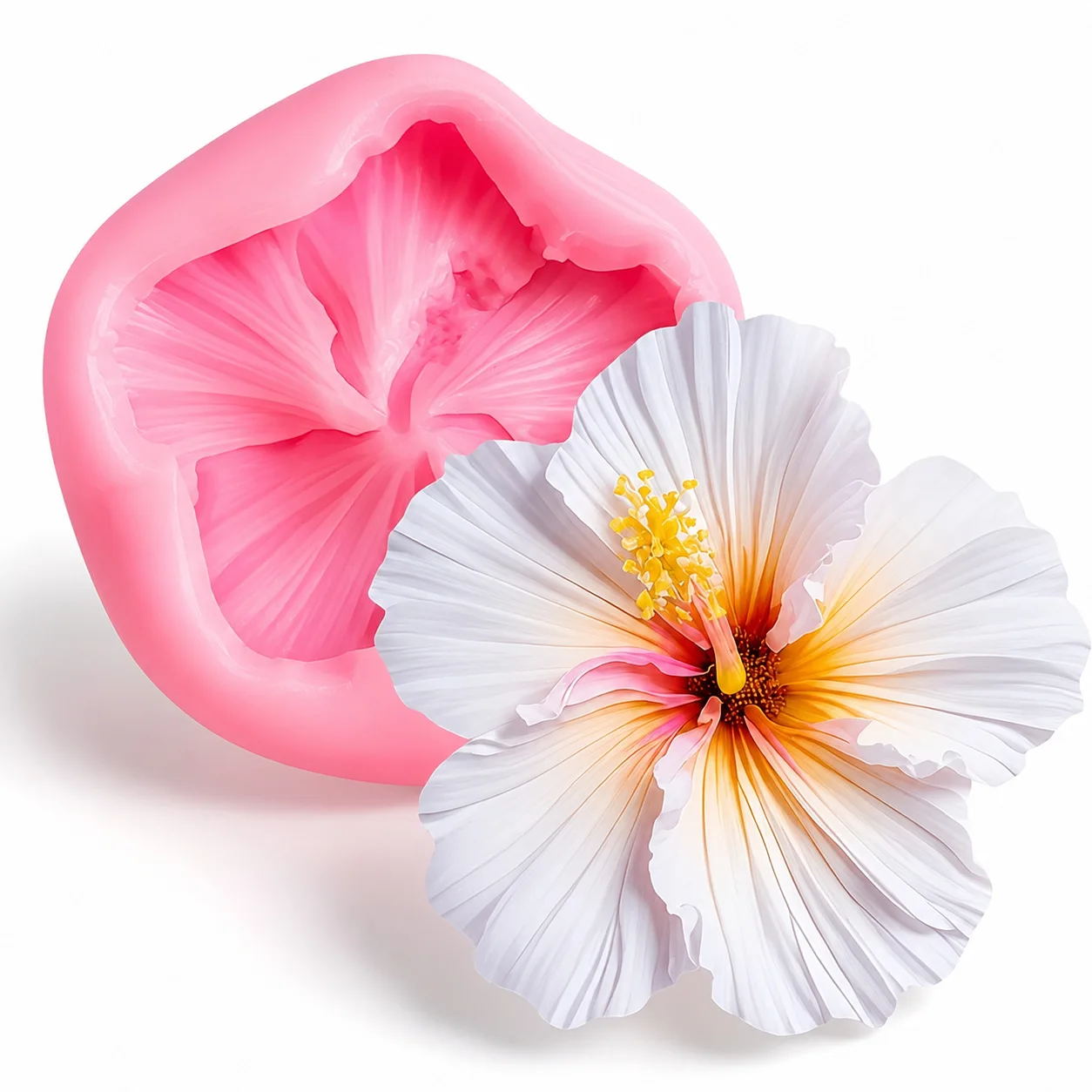 Hibiscus Flower Silicone Mold Tropical Flower Mold for Chocolate Cake Epoxy Resin Soap DIY Craft Cake Decoration Accessories