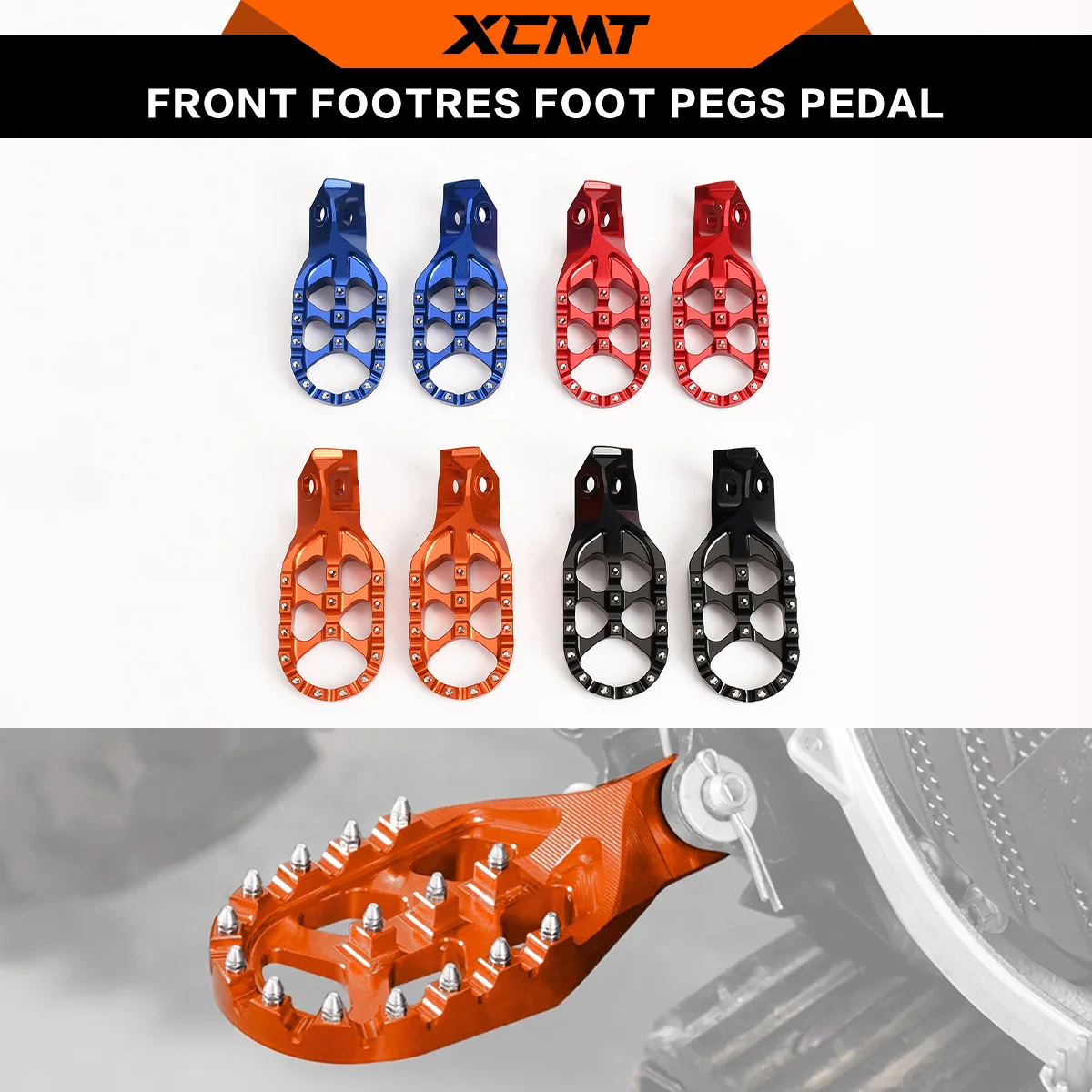 

Upgraded Forged Aluminum Foot Pegs Pedals Rests Footrests For KTM EXC EXCF XCW SX SXF XC XCF 125-500 2023-2024 Parts