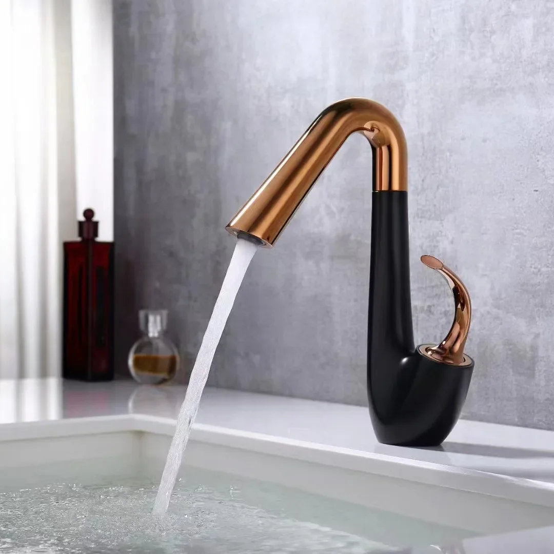 Simple and Elegant Bathroom Washbasin Faucet  Hot Cold Water Mixer Tap