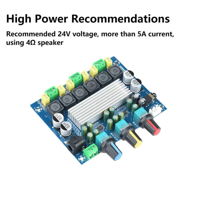A29F-Stereo Dual Channel Amplifier Board 2.1 Channel Audio Amplifier Module 4-8Ω 20Hz-20Khz DC8-24V