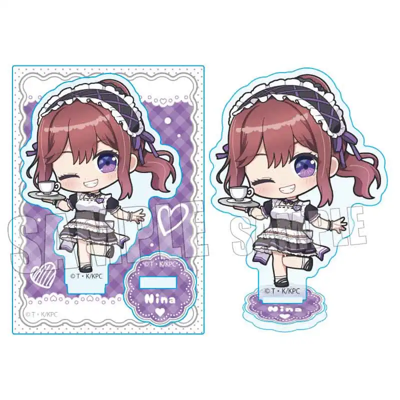 Anime I Made Friends With The Second Prettiest Girl In My Class Amami Yu Q-Style Maid Outfit Acrylic Stand Model Plate Keychains