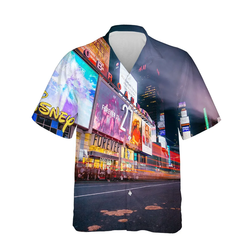 Jumeast 3D Cyberpunk Blouses Sci-FI Pattern Print Casual Fashion Single Breasted Men Shirt  Summer Hawaiian Shirts For Men Tops