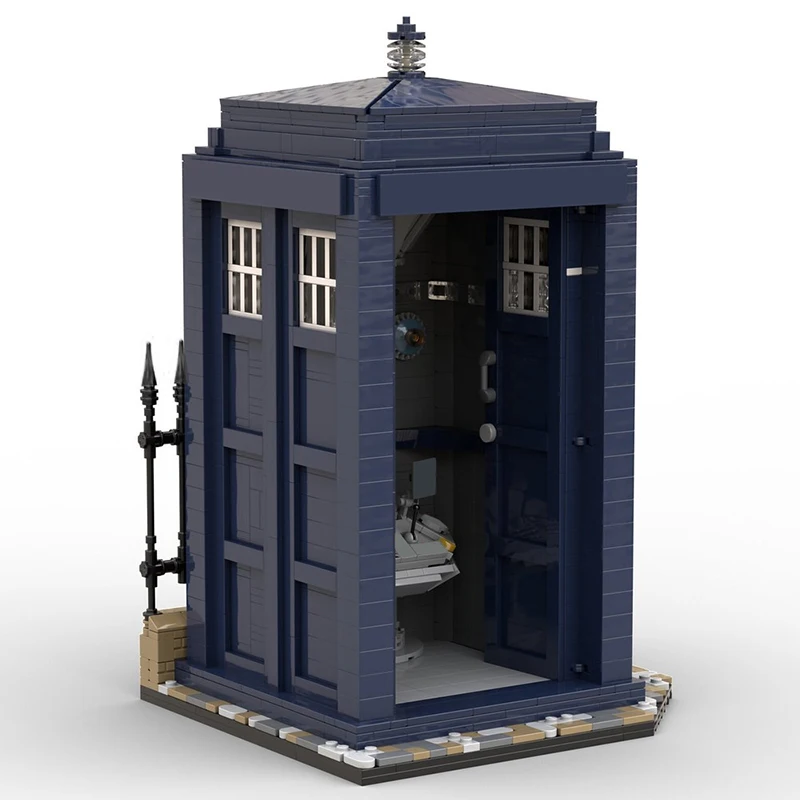 MOC City Doctored Whoed Tardised House Telephone Box Model Building Block Time and Space Portaled Bricks Assemble Toy Xmas Gifts