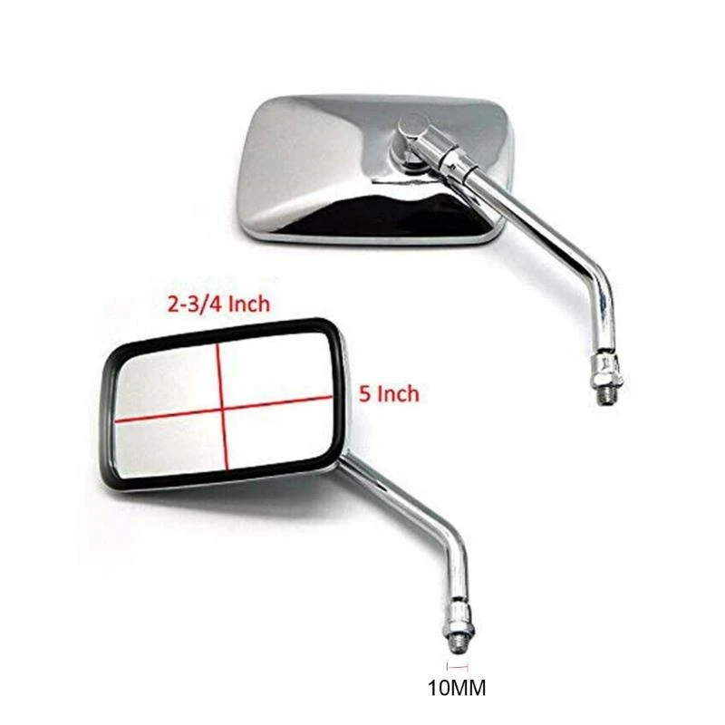 1 Pair Universal Motorcycle Rearview Mirrors Adjustable Side Rear View Mirror For Shadow Scooter E-bike Dirt Bike