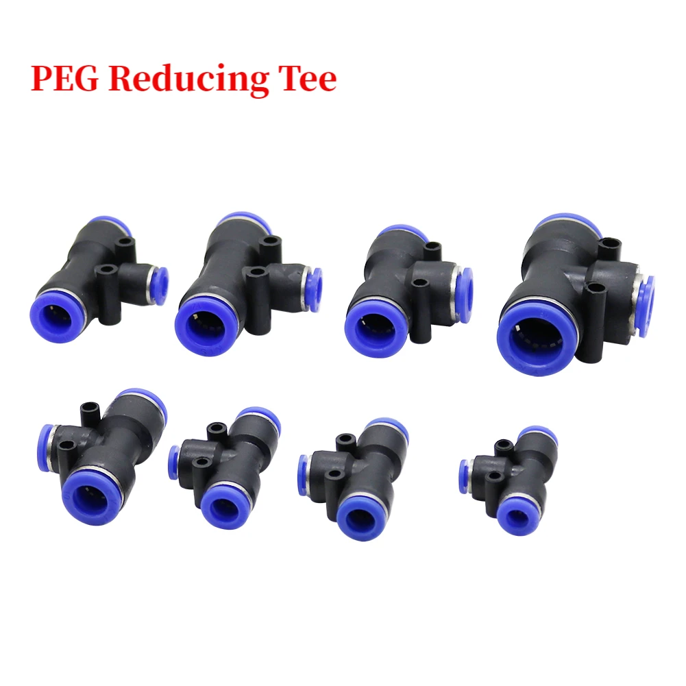 PEG Pneumatic Components Trachea T-type Reducing Tee PEG8-6 Quick Plastic Connector Special Reducing 3-Way Quick Plug Connector