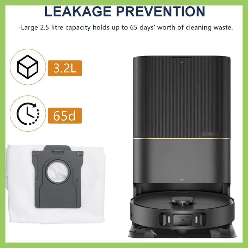 

Combatible For Dreame L10S Pro/X30 Ultra/X40 Ultra Robot Vacuum Auto-Emptying Bas,3.2-Liter Large Capacity,Dust Bags