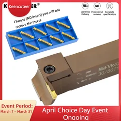 MGFVR MGFVR420 MGFVR425 spring steel 7-Shaped Face Groove Cutter Double Head Turning Tool Holder For Carbide Insert MGGN/MGMN4mm