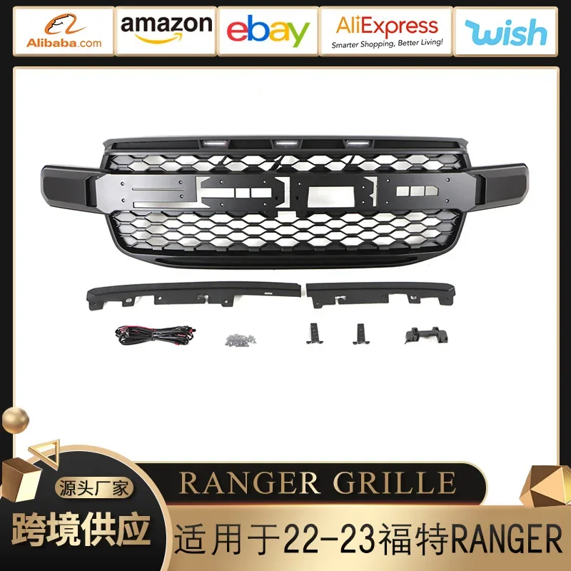 

For 2022-23 Ford RANGER GRILLE Middle Grid Modified Front Face Grille Bumper Accessories
