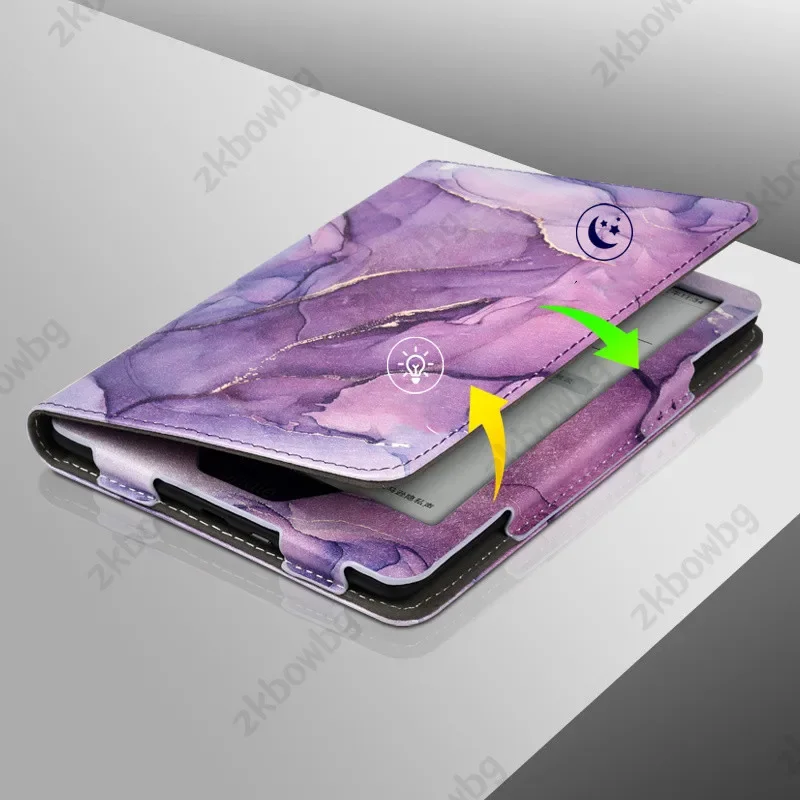 لـ Kindle Paperwhite 12th Generation 2024 Colorsoft Signature Edition 12th 7 بوصة حافظة جلدية PU حزام اليد غطاء النوم التلقائي #4