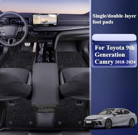 For Toyota 9th Generation Camry 2018-2024 Single/double-layer foot pads with anti slipwear-resistantanti foulingand antiwrinkle