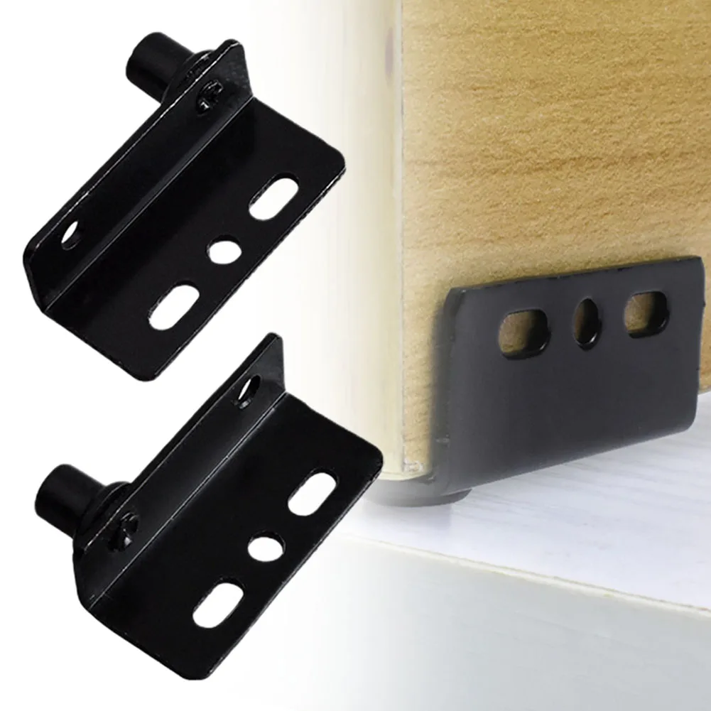 Hiddens Hinge CT Corner Black Doubles Round Head Plastics Magnetics Doors Drawer Cabinet Catchs Invisible Door Pivot Hinges