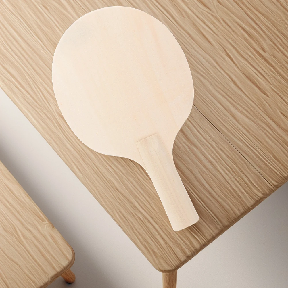 

6 Pcs Table Tennis Paddle Blank Wooden Unpainted Craft Blanks for DIY Kit Lightweight Durable Pong Racket