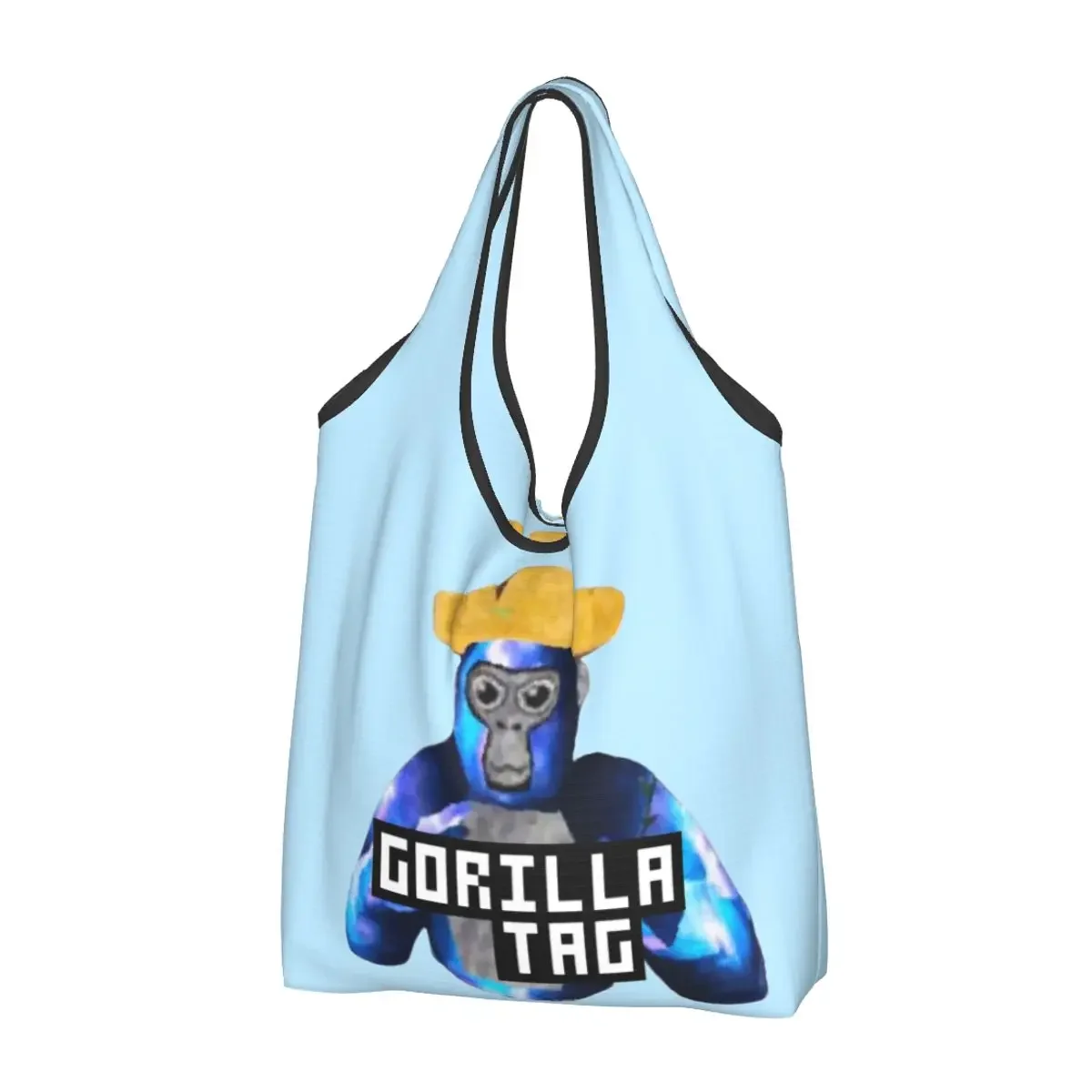

Gorilla Tag Yellow Hat Gorilla Tag Merch Portable Tote Shopping Bags Large Capacity Shopper Bag Groceries Handbag Shoulder Bag