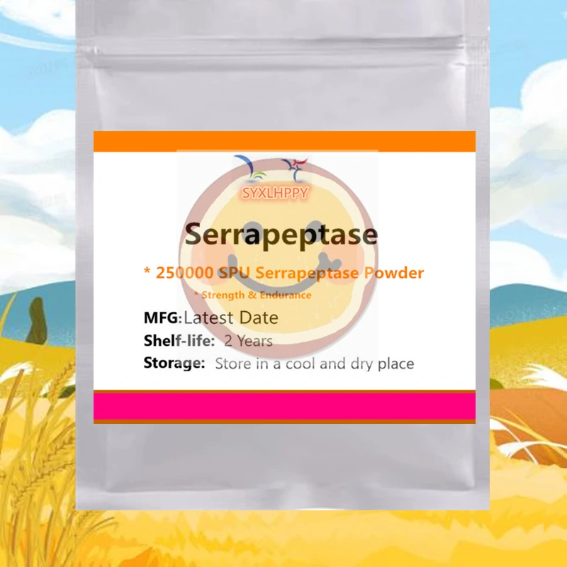 Factory Quality 50-1000g Serrapeptase Enzyme 250000 Aluminum Foil Packing for Fast Delivered [Latest Date]