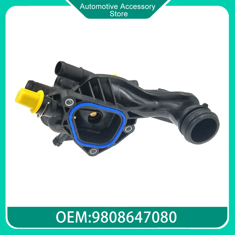 9808647080 Cooling System Pump Coolant Thermostat Hose for Peugeot 207 308 1.6T Citroen C4 L C4(B7) DS3/4/5/6 Heating Thermostat