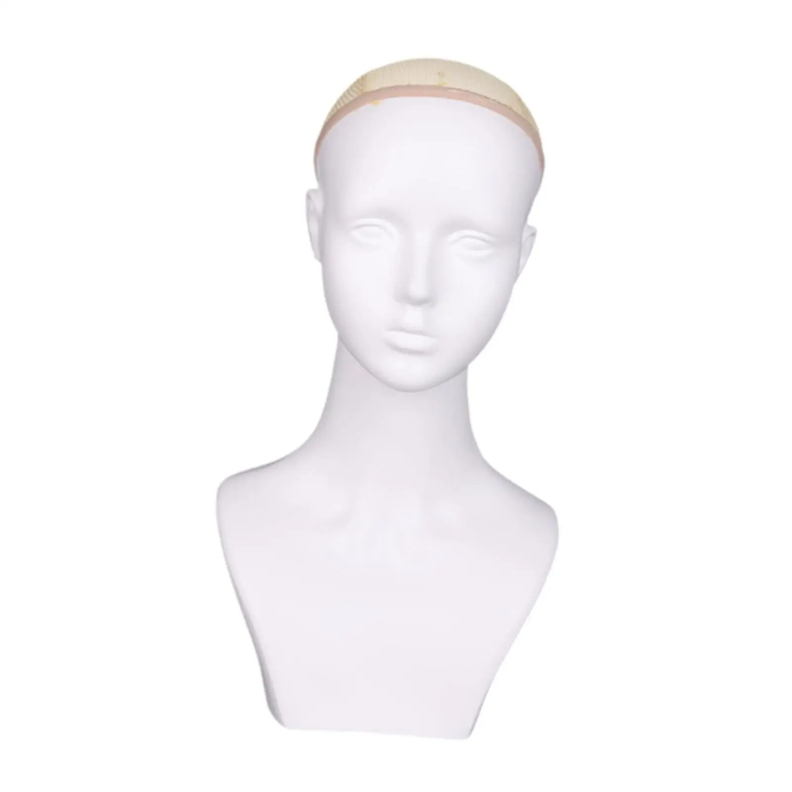 

Mannequin Head Manikin Display Stand Beauty Accessories Props Female Lifelike Size for Barber Shop Display Hats Hair Hat