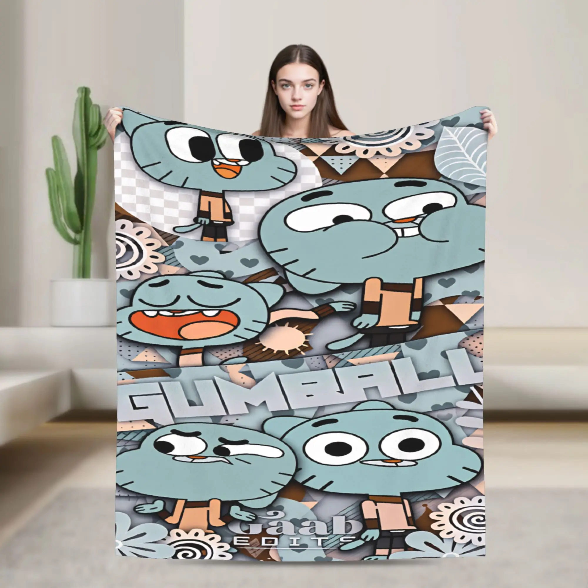 The Amazing World Of Gumball  Blanket Quality Warm Soft  Throw Blanket Spring Decorative Outdoor Novelty Bedspread