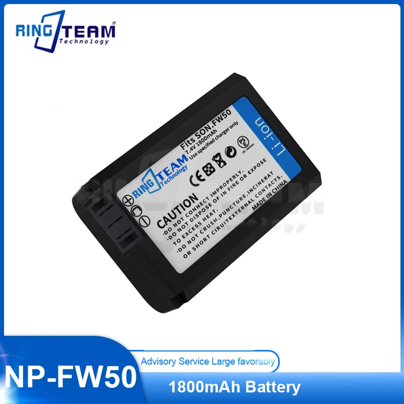 1800mAh NP-FW50 FW50 PW20 Battery for Sony Alpha A3000 A3500 A5000 A6000 7 7R 7S 7II A7 A7R A7ZV-E10S DSC-RX10ILCE-QX1 Cameras