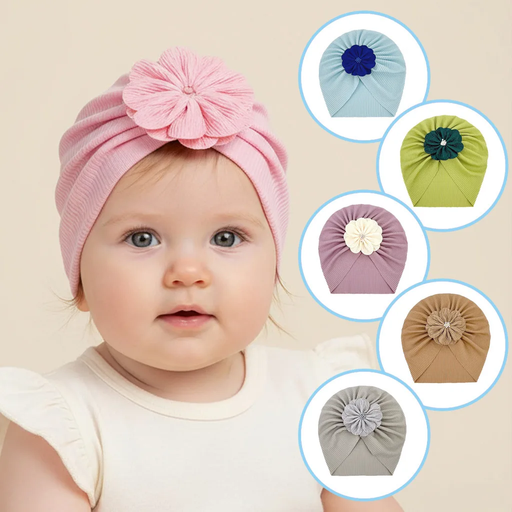 chapeu-turbante-canelado-para-meninas-de-0-a-12-meses-com-flor-3d-gorro-infantil-de-cor-solida-fofo-para-recem-nascidos
