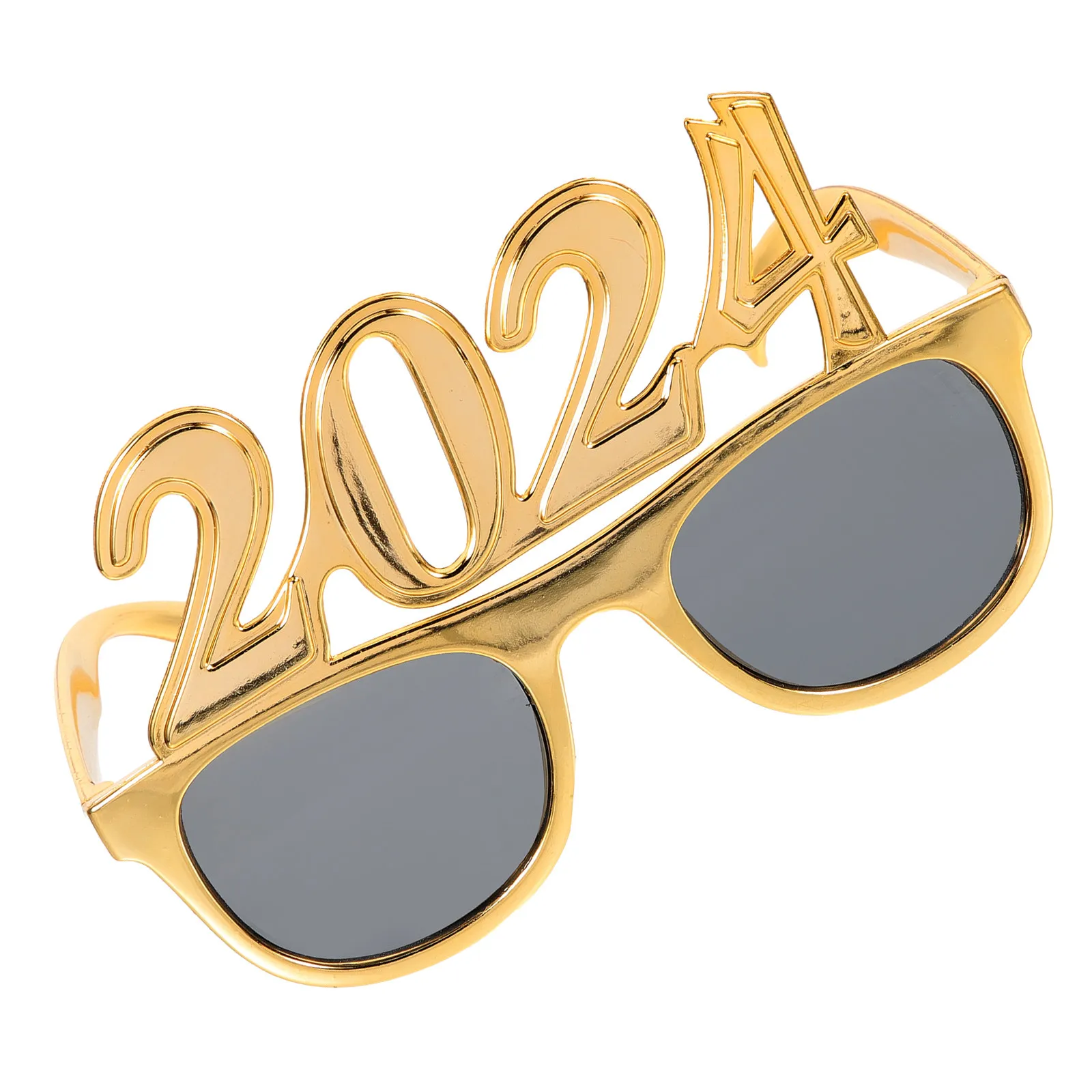 

1 пара креативных пластиковых новогодних очков для вечеринок, декоративные очки 2024, реквизит для фотосессий, праздничные принадлежности, новогодние очки