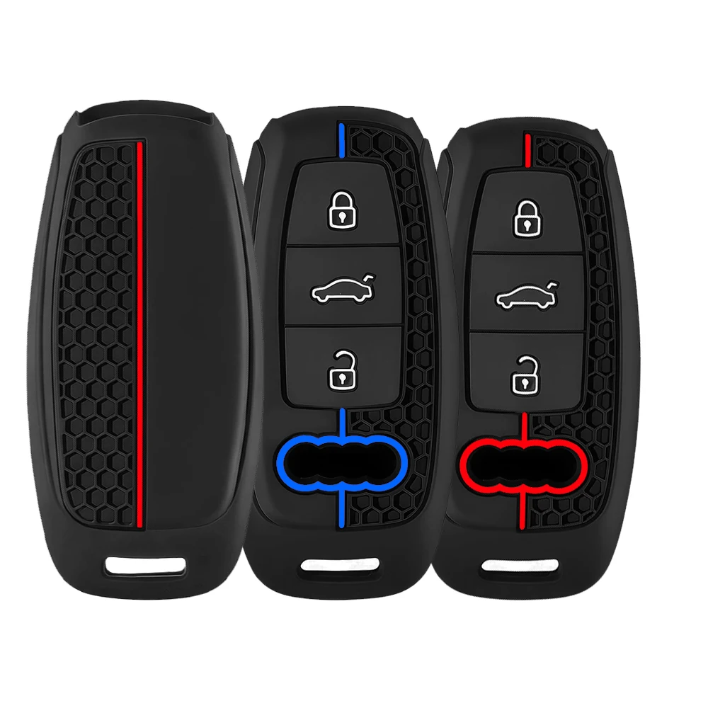

Silicone Car Smart Key Case Cover For Audi A3 8Y A4 A6 A7 A8 E-tron Q5 Q8 C8 D5 Auto Styling Protection Shell Holder Accessories