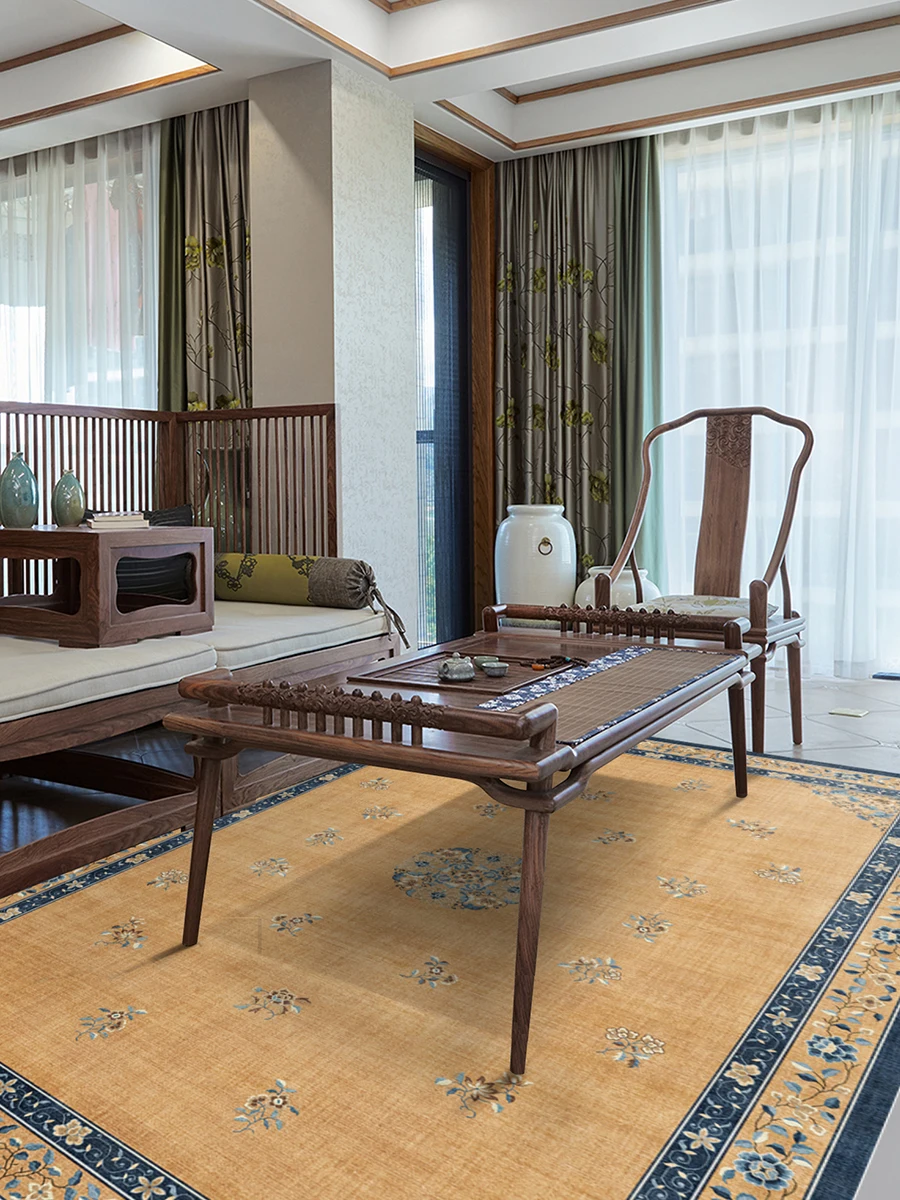 Traditional Retro Carpet for Living Room Chinese Style Home Floor Mat American Bedroom Rugs Home Decor Persian Carpet