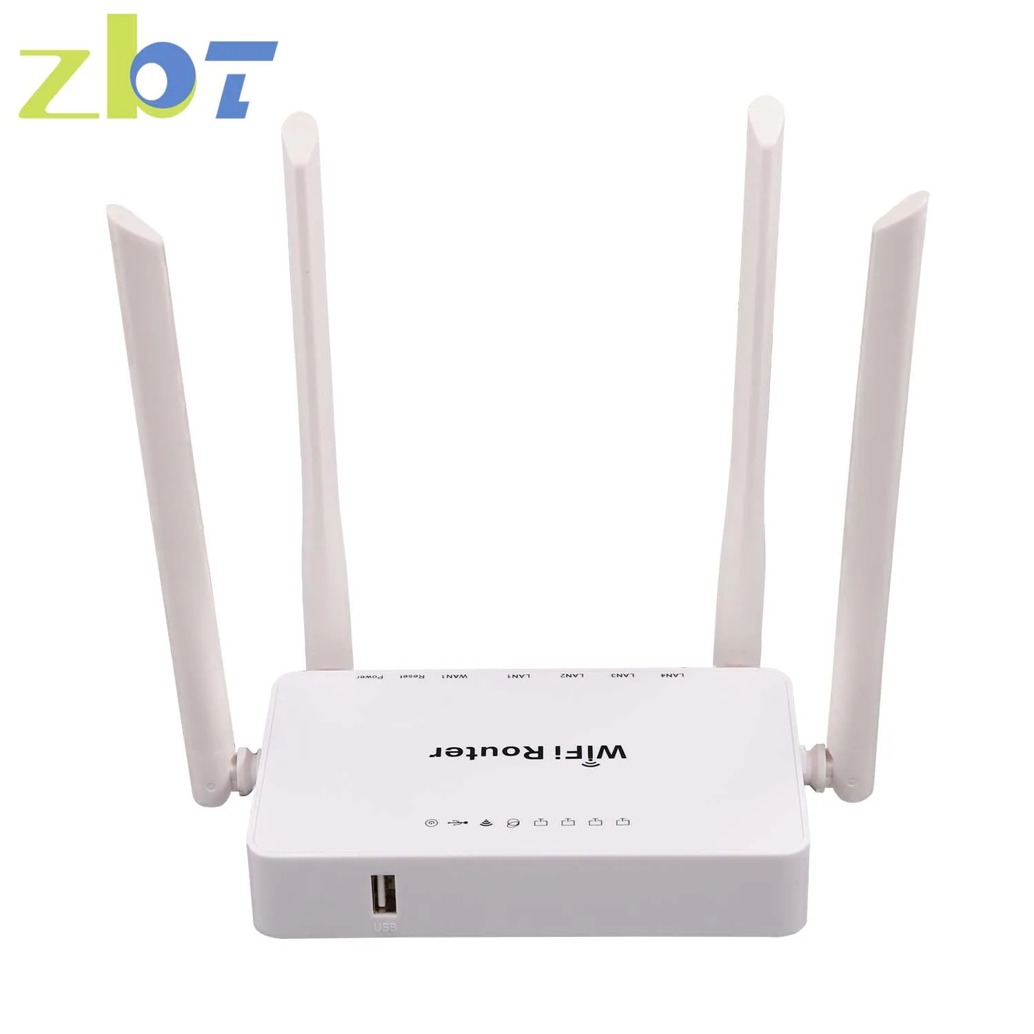 ZBT Omni II Wireless WiFi Router WE1626 For USB 4G Modem With 4 External Antennas 300Mbps 4-LAN USB2.0 Access Point