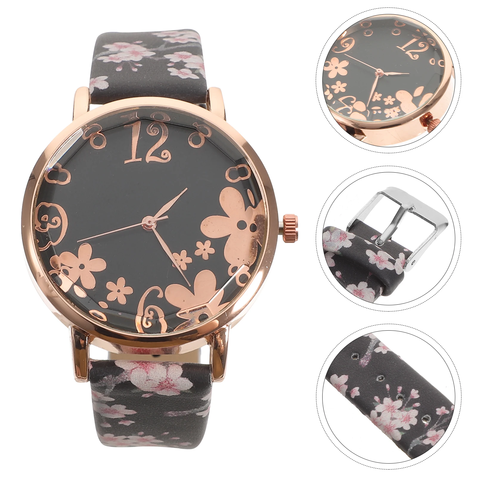 

Intelligent Ladies Watch Woman Dainty Alloy Floral Watches for Women Female Wrist