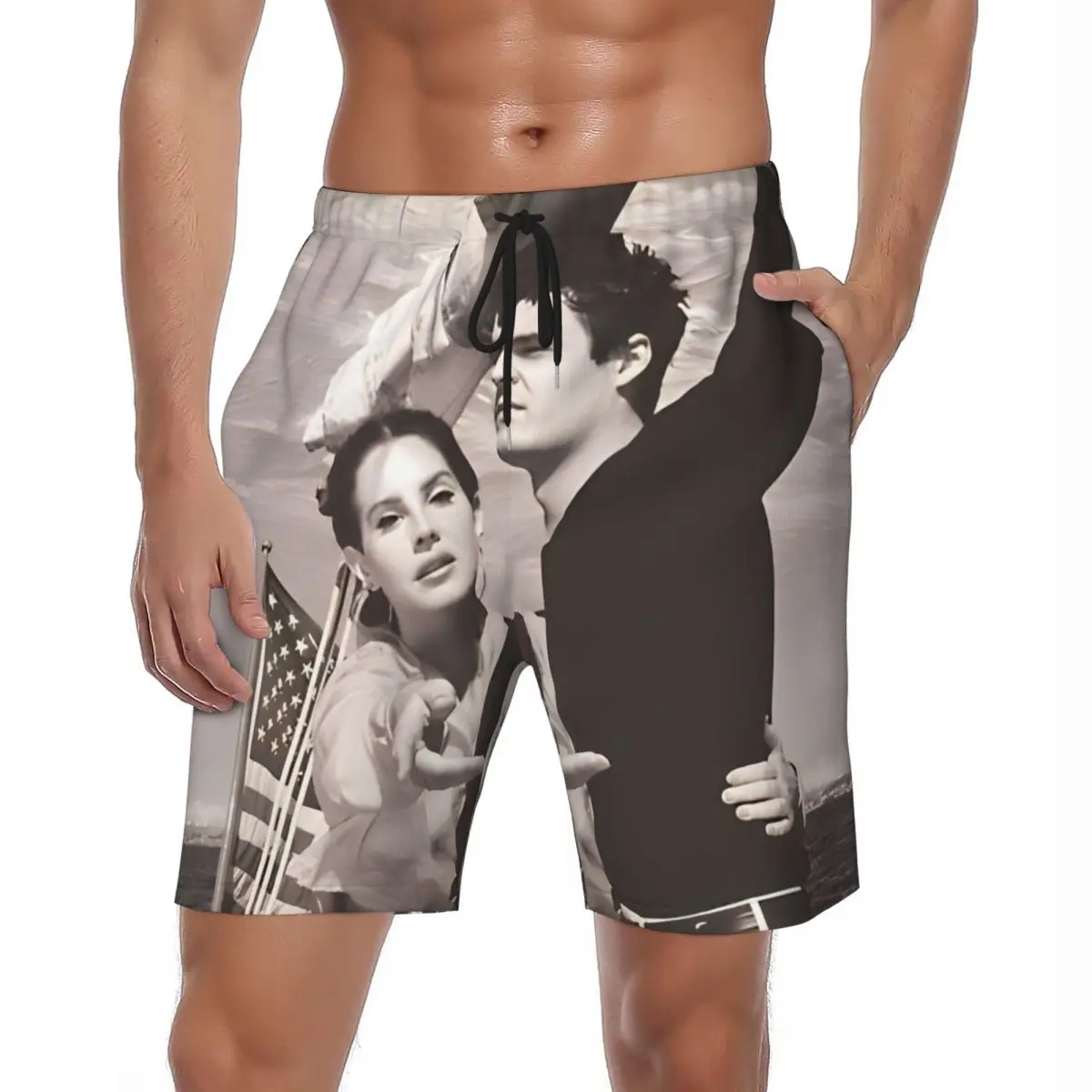 

Купальный костюм Lana Del Rey Ldr, шорты для парусного спорта, летние шорты для американской певицы, мужские быстросохнущие плавки