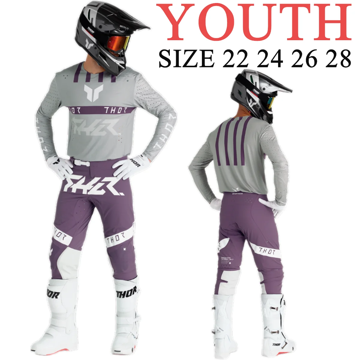 

2025 Youth Thor Motocross Gear Set Children MX Jersey Set Off Road Moto Kits Motorcycle Clothing