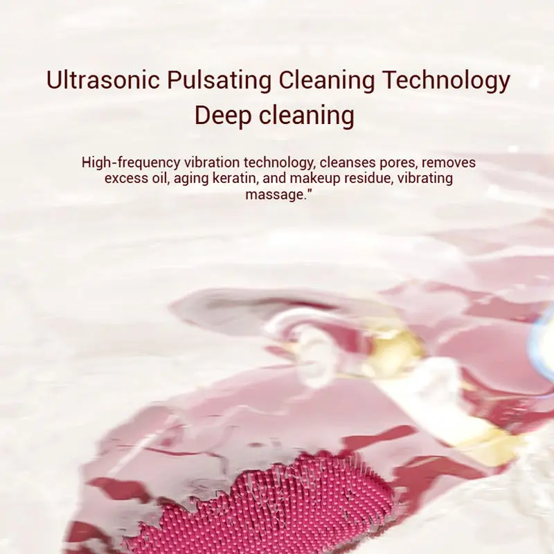 แปรงทำความสะอาดผิวหน้าไฟฟ้าซิลิโคนกันน้ำ ทำความสะอาดรูขุมขนลึก ด้วยระบบสั่นสะเทือน ร้อน-เย็น