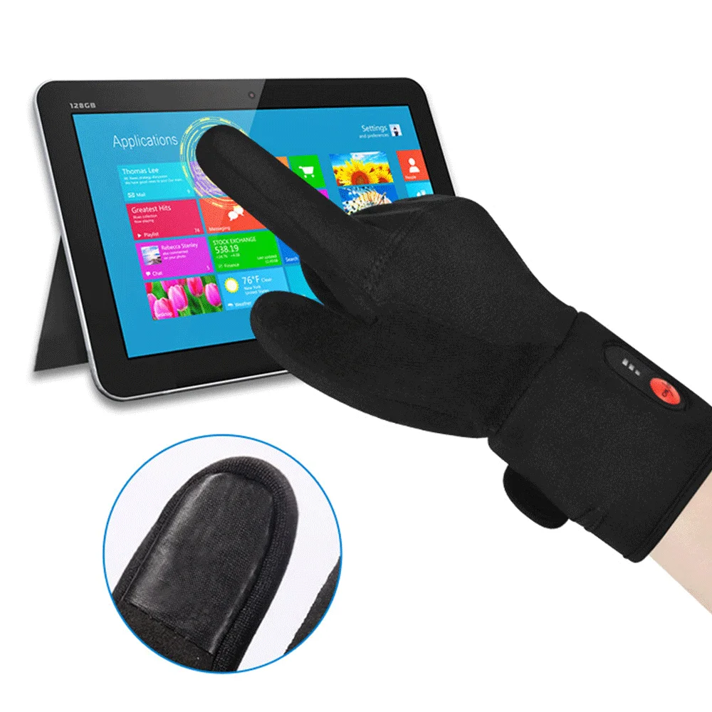 Redder Waterdichte Motorhandschoenen Verwarmde Guantes Motorrijdende Verwarmingshandschoenen Touchscreen Handschoenen Warmer Hoes Niet Windski