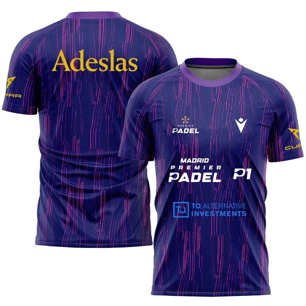 تي شيرت Padel للتنس، زي تنس سريع الجفاف وجيد التهوية، زي المنافسة الأولمبية، تي شيرت صيفي بأكمام قصيرة