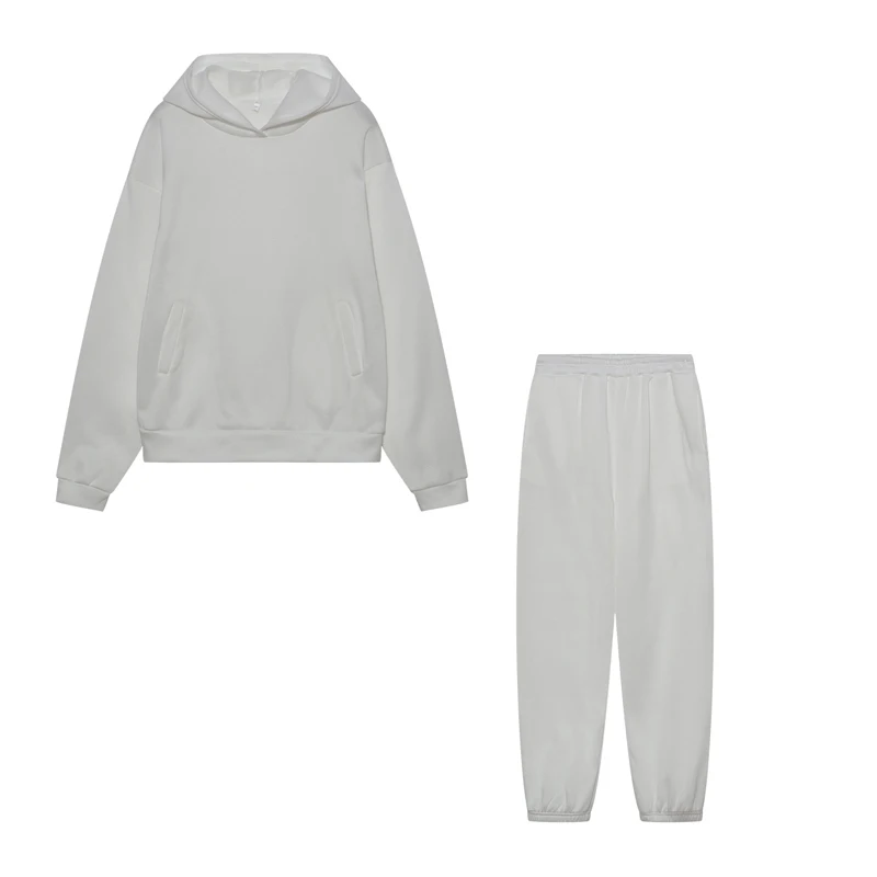 2026 Trend Lässige Mode Verdickter Langarm-Pullover und Hose Zweiteiliges Set mit Kappe für Damen – Detail 27