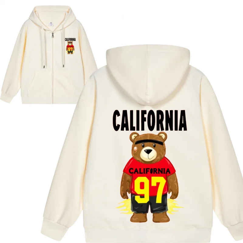 Men's Zip-Up Hoodie Cartoon Owl With Glasses Design 2025 New Style Casual Couples’ Style Couples’ Style