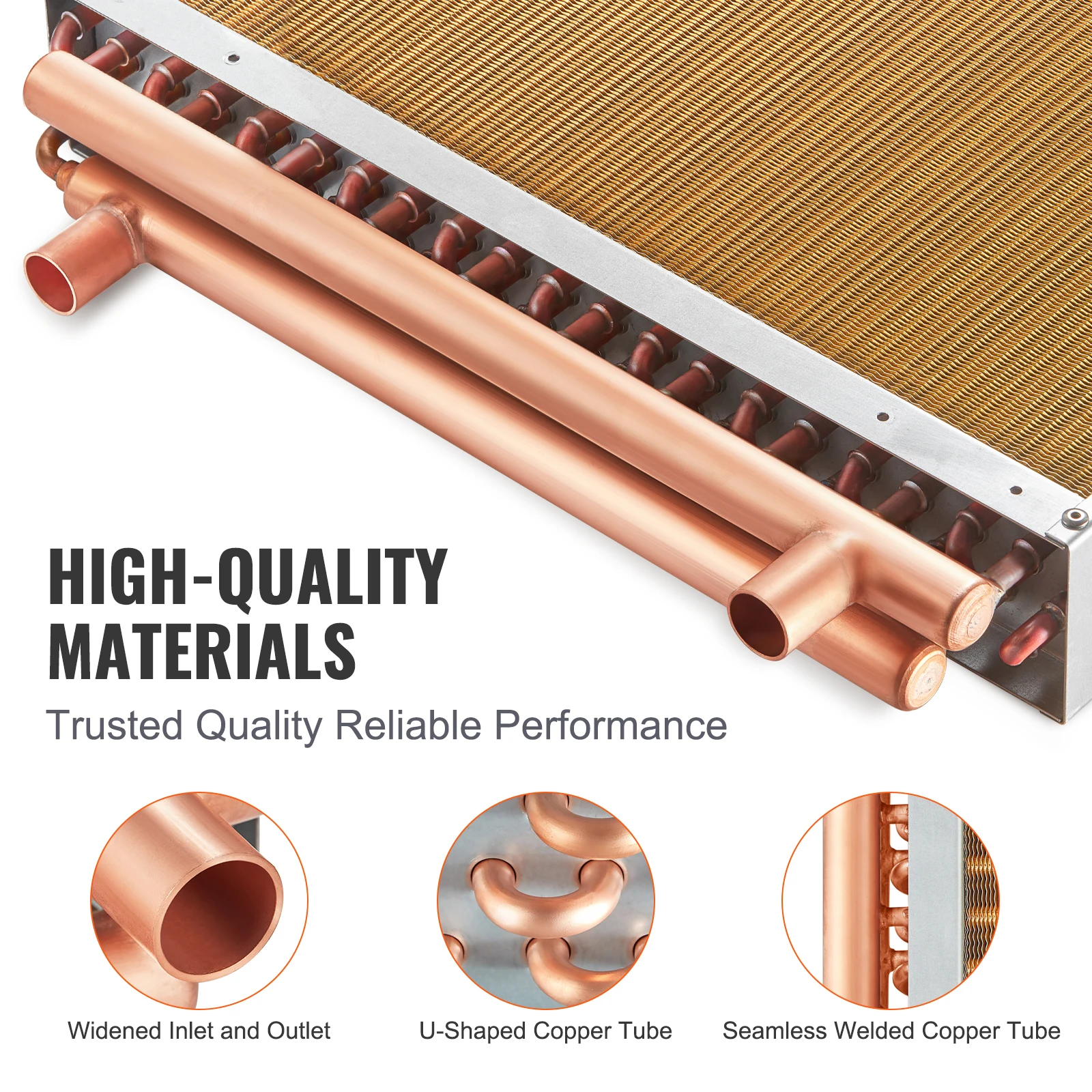 SucceBuy مبادل حراري للمياه إلى الهواء 18 بوصة × 20 بوصة للأفران الخشبية الخارجية والتدفئة السكنية والتبريد وتدفئة الهواء القسري #3