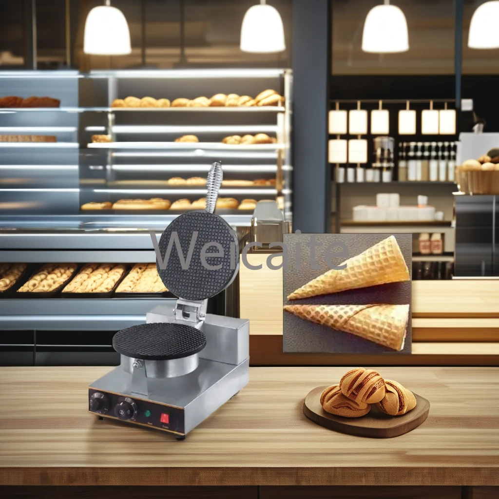 Commercial Stainless Steel Iron Machine New Condition Baking Tool Ice Cream Cone Waffle Machine Shape Roller Restaurant Use