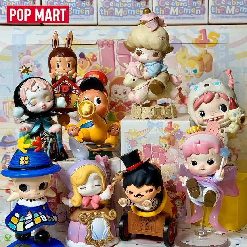 

New POPMART Celebrating The Moment POP MART 15th Anniversary Series Blind Box Figurine POPMART Collection Souvenir Gift Ornament