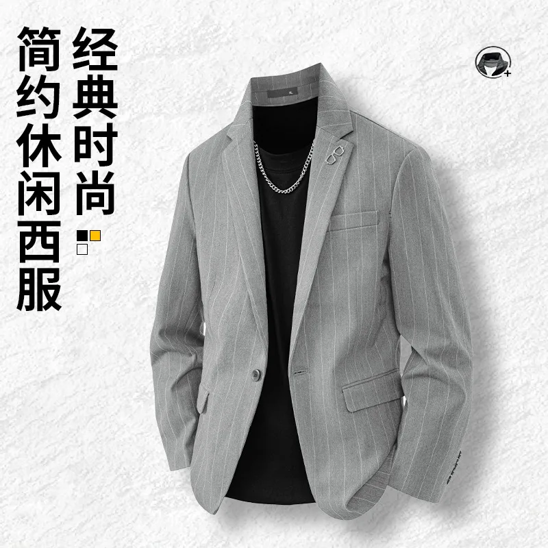 

Men's Classic Fashionable Thickened Warm Casual Suit Spring Autumn 2025 Durable Soft Skin-Friendly Simple Design