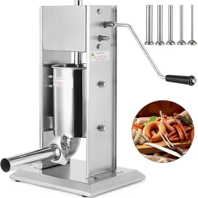 

Heavy Duty Stainless Steel Manual Rapid Sausage Filler Commercial Machine Sausage Stuffer Making Pressure 10 Meat Sausage Filler