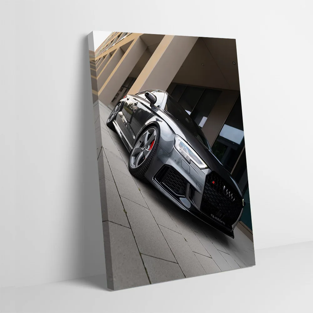 Sleek Gray Sports RS3 Car Printing Poster Customizable Pictures Wall Art Canvas Painting for Decorative Paintings Wand Deko the