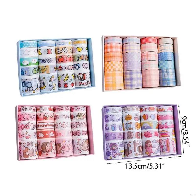 M5TB Multi-Patterns Tape Tape Tape Set ، شريط سجل القصاصات ، شريط DIY لطيف