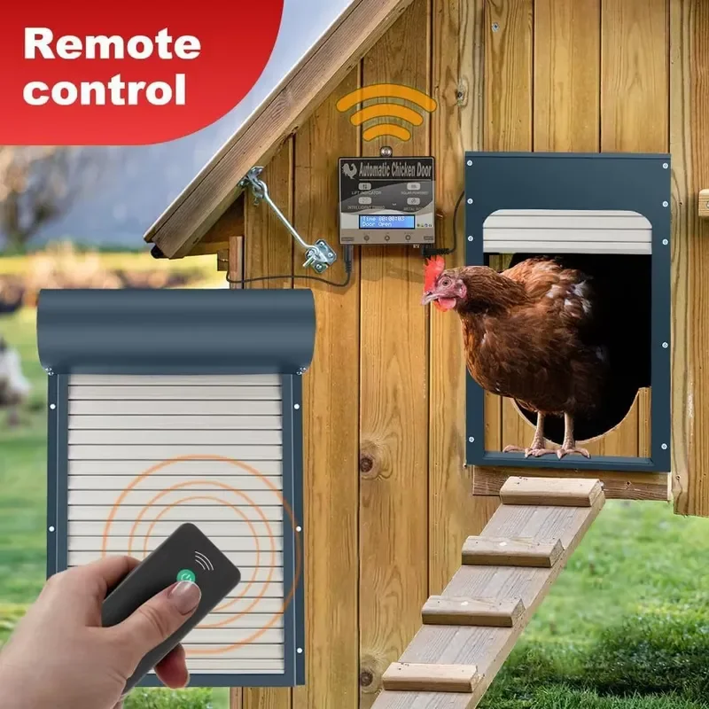 IPX4 Solar Advanced Smart Automatic Chicken Coop Door Featuring a Robust Aluminum Alloy Build and Enhanced Waterproof Design