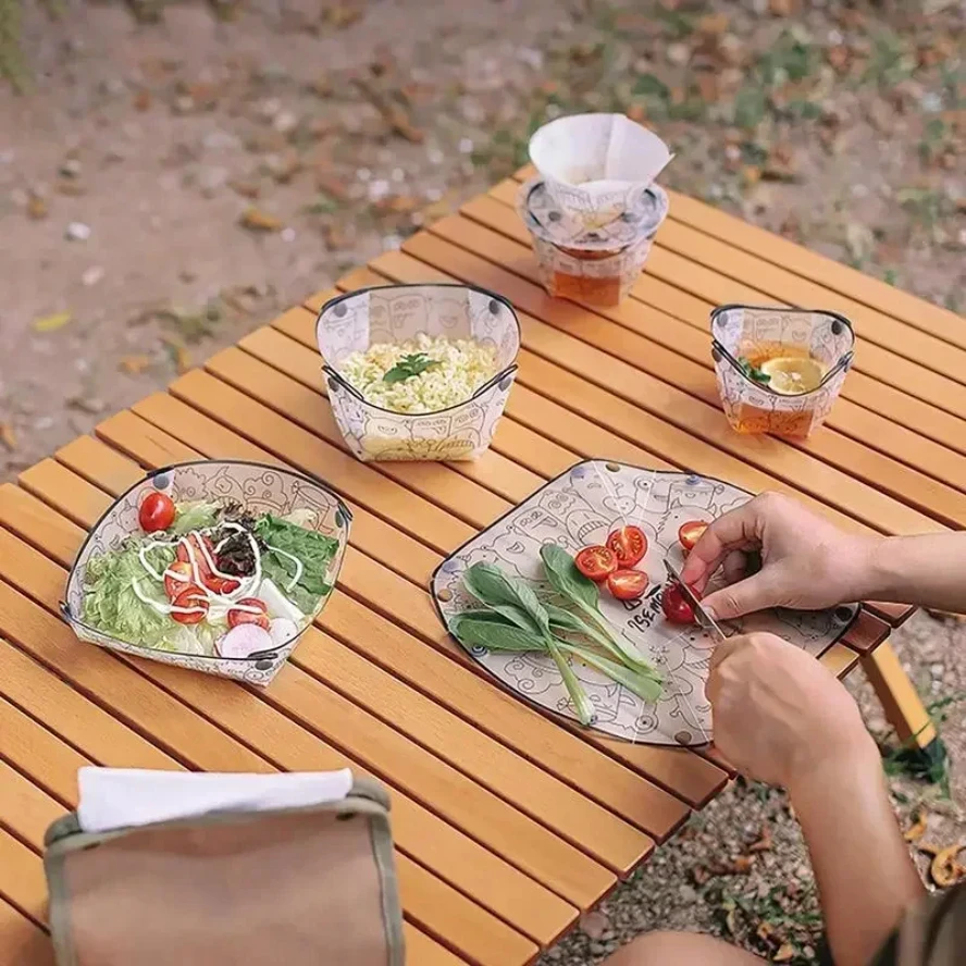 

Ultralight Portable Foldable Camping Tableware Outdoor Folding Bowl Plate Cup Filter Travel Chopping Board Food-Grade Tableware