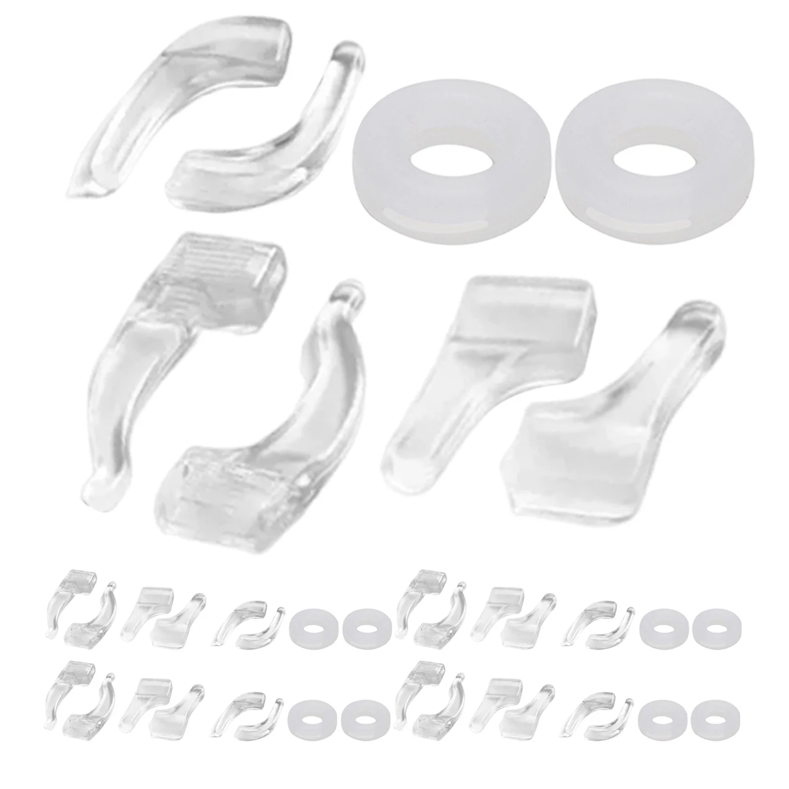 

20Pairs Soft Silicone Eyeglass Ear Grips Holder Temple Sleeve Retainers Nonskid Eyewear Grips for Spectacles Sunglasses All-Day