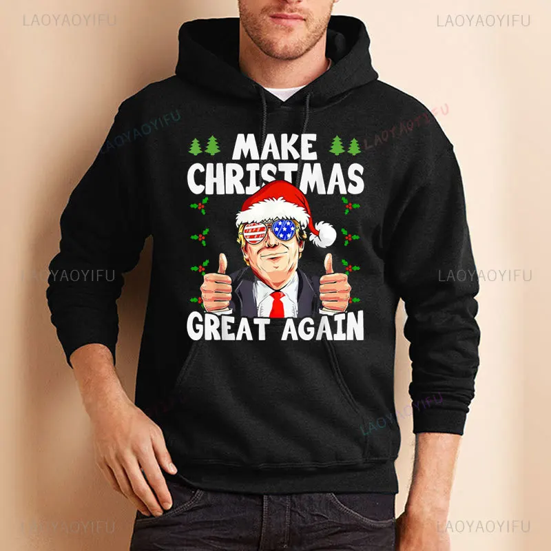 Make Christmas Great Again Funny Trump & Sweatshirts Trump 2024 Supporter Republican Trendy Funny Election Women Man Streetwear