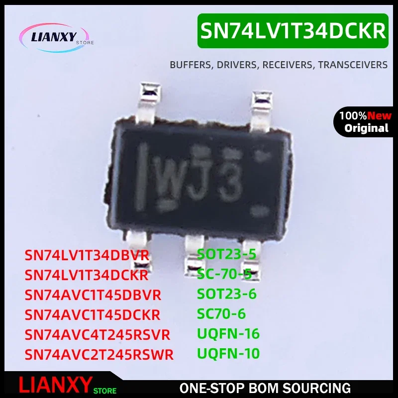 10PCS SN74LV1T34DBVR SN74LV1T34DCKR SN74AVC1T45DBVR SN74AVC1T45DCKR SN74AVC4T245RSVR SN74AVC2T245RSWR Logic New&Original