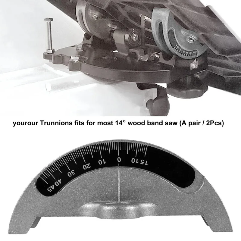 14 Inch Bandsaw Trunnions Fit For Wood Band Saw Aluminum Alloy Made, Replacement for JWBS-14, LBS-60, 426-02-395-0005