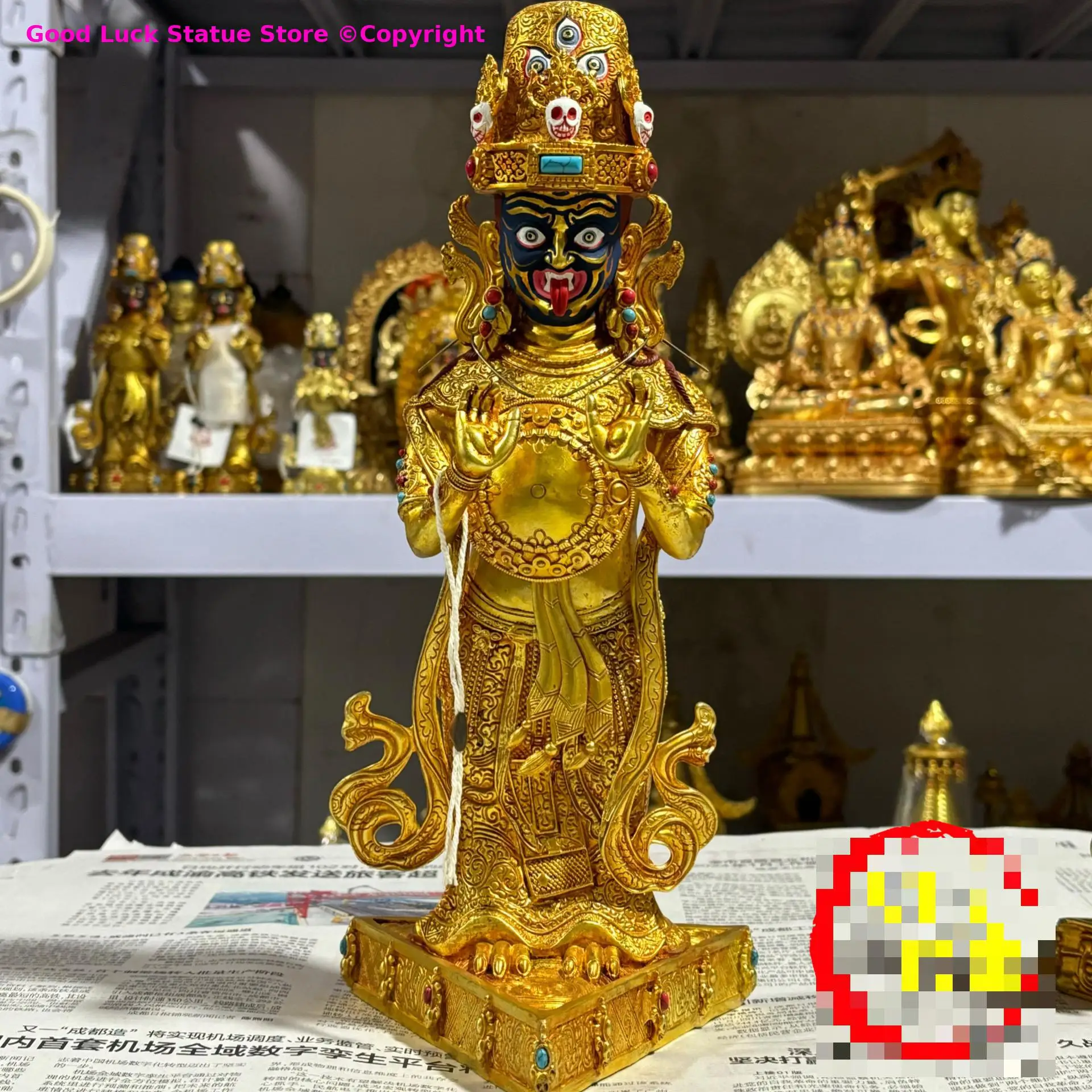 TOP figure of the Buddha Tibet Lhamo The Goddess of Wealth Om Zaji Lhamo Lhamo high quality Buddha statue Buddhist worship