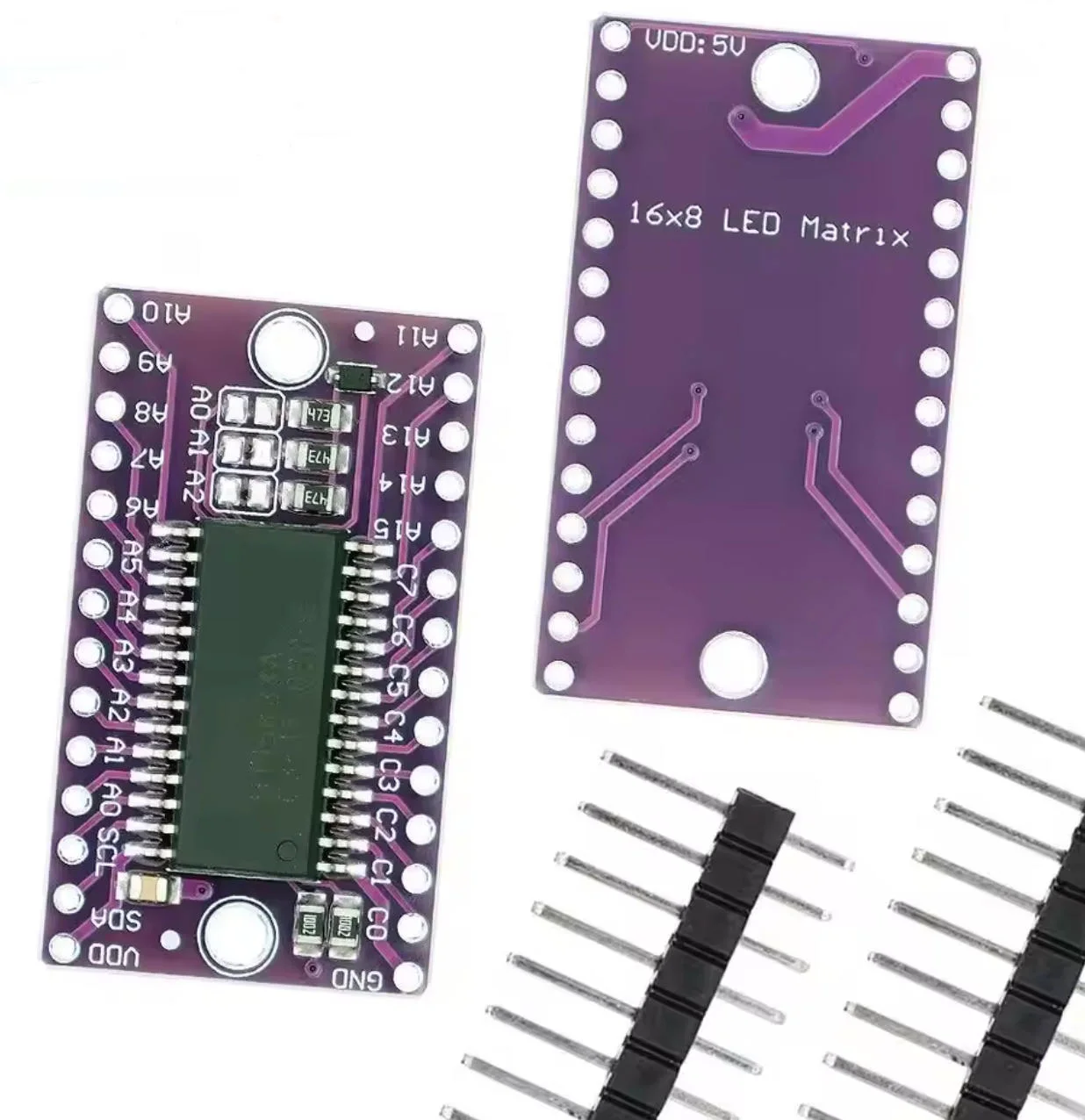 HT16K33 16x8 LED Dot Matrix Drive Control Module Digital Tube Driver Development Board